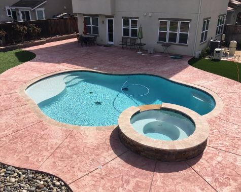 this image shows pool deck concrete in cupertino california