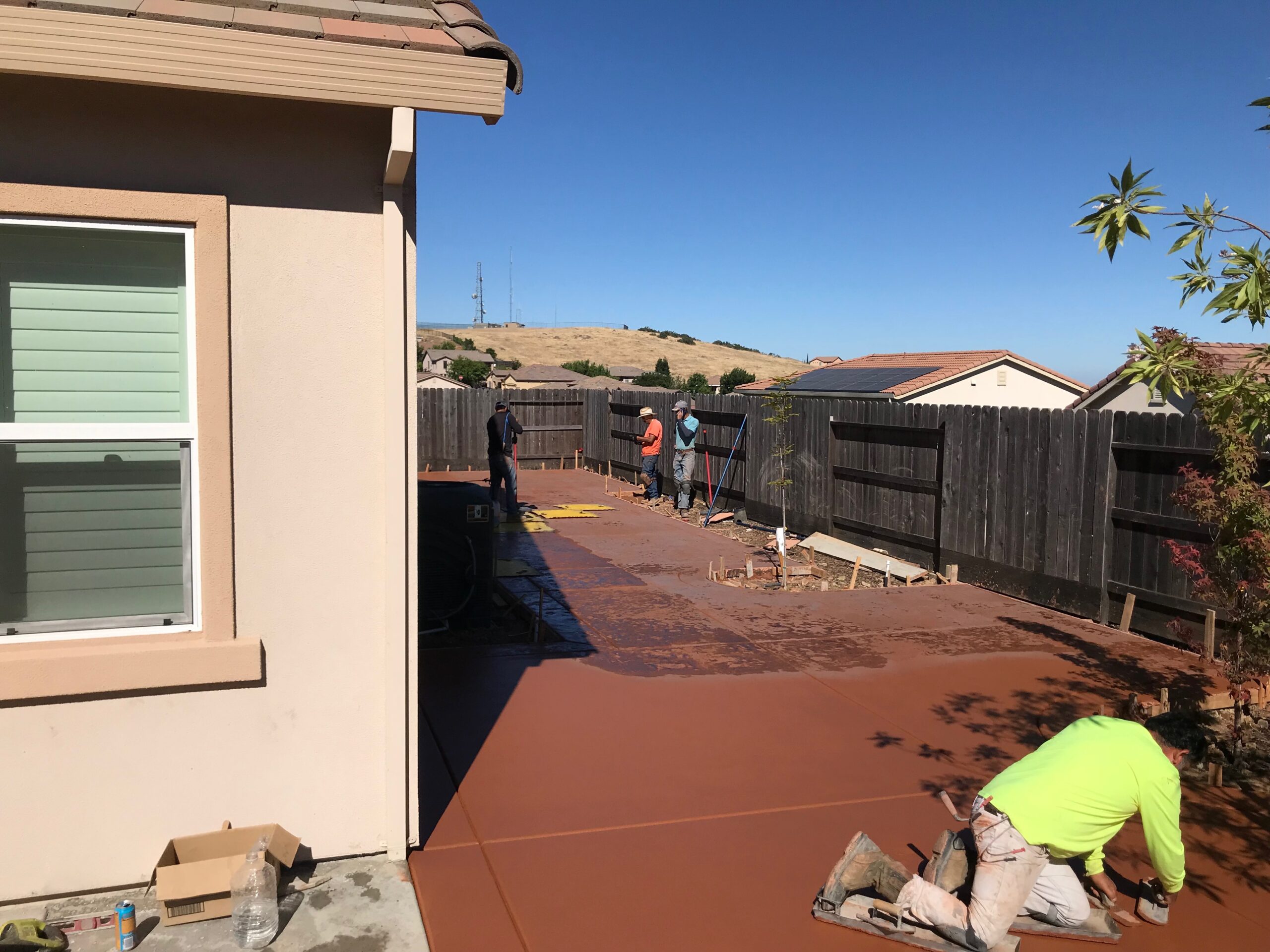 A picture of stained concrete in Cupertino.