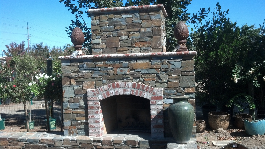 this is an image of outdoor fireplace in Cupertino