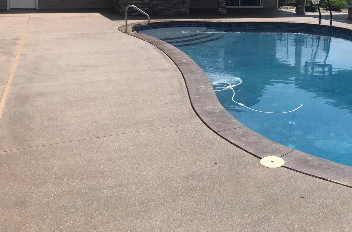 this image shows pool deck in Cupertino, California